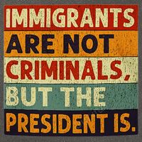 Immigrants Are Not Criminals But The President Is Funnyy Cotton Canvas Backpack