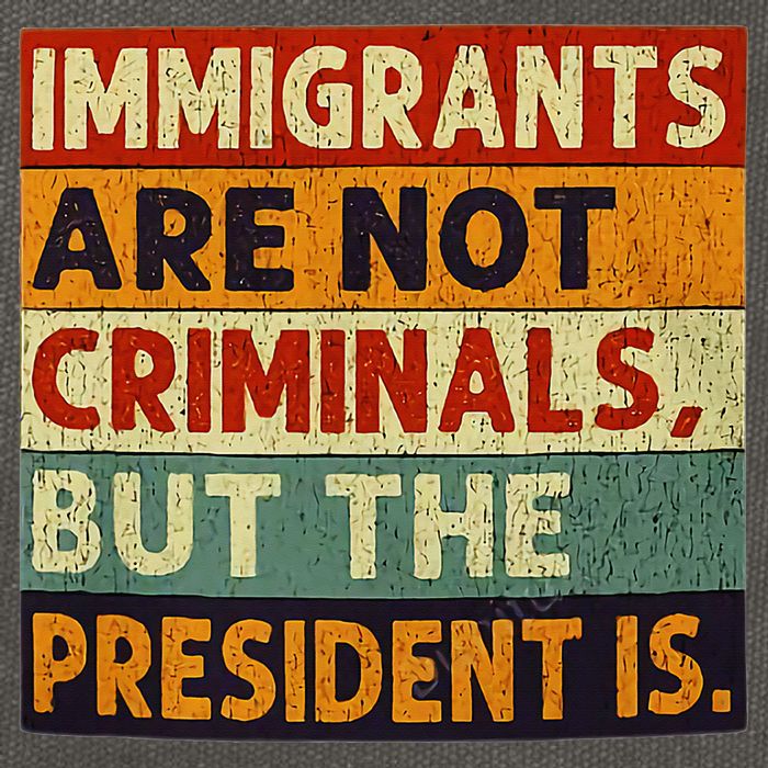Immigrants Are Not Criminals But The President Is Funnyy Cotton Canvas Backpack