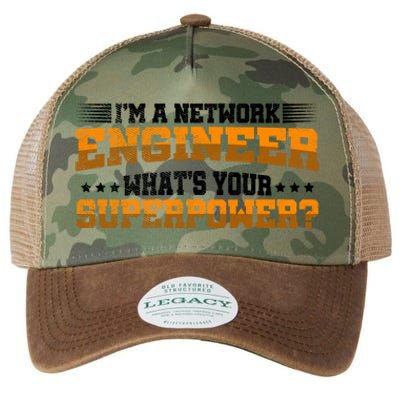 Im A Network Engineer Whats Your Superpower Engineer Gift Legacy Tie Dye Trucker Hat