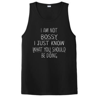 I Am Not Bossy I Just Know What You Should Be Doing Funny PosiCharge Competitor Tank