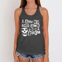 I Aint No God Damn Son Of A Bitch Women's Knotted Racerback Tank