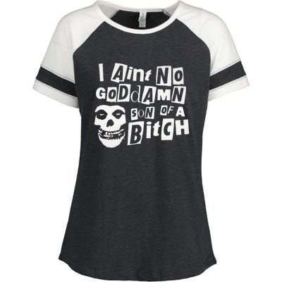 I Aint No God Damn Son Of A Bitch Enza Ladies Jersey Colorblock Tee