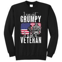 I Am Not Grumpy I Am A Veteran Patriotic Veteran Humor Sweatshirt