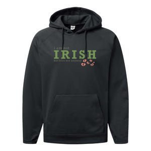 I Am Not Irish But Kiss Me Annyway Groovy St Patrick Day Performance Fleece Hoodie