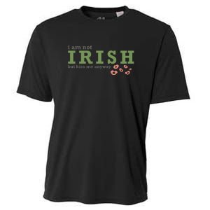 I Am Not Irish But Kiss Me Annyway Groovy St Patrick Day Cooling Performance Crew T-Shirt