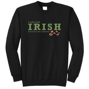 I Am Not Irish But Kiss Me Annyway Groovy St Patrick Day Sweatshirt