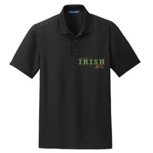 I Am Not Irish But Kiss Me Annyway Groovy St Patrick Day Dry Zone Grid Polo