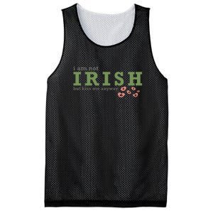 I Am Not Irish But Kiss Me Annyway Groovy St Patrick Day Mesh Reversible Basketball Jersey Tank