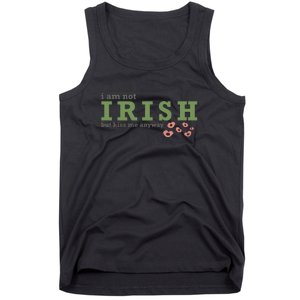 I Am Not Irish But Kiss Me Annyway Groovy St Patrick Day Tank Top