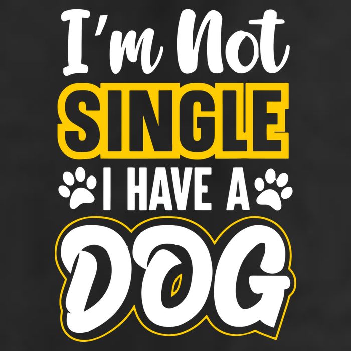 I Am Not Single I Have A Dog Garment-Dyed Fleece Hoodie