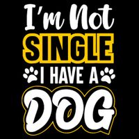 I Am Not Single I Have A Dog Cropped Pullover Crew