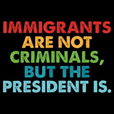 Immigrants Are Not Criminals But The President Is Design  T-Shirt