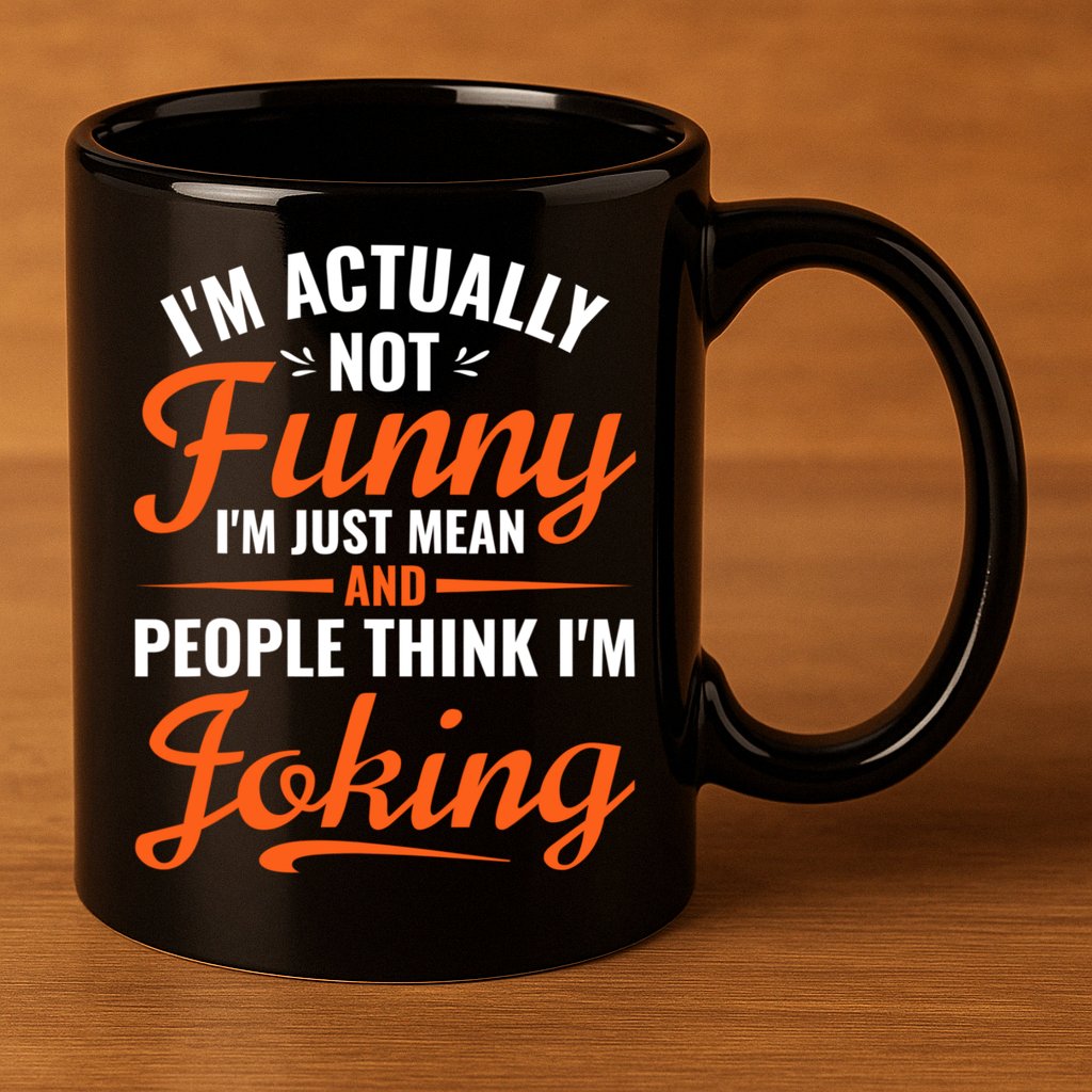 I’m Actually Not Funny I’m Just Mean And People Think I’m Joking 11oz C Handle Ceramic Mug