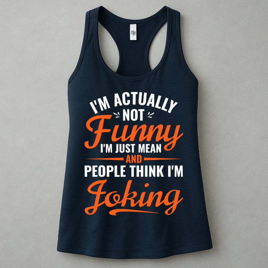 I’m Actually Not Funny I’m Just Mean And People Think I’m Joking Womens Tank Top