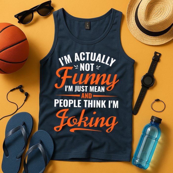 I’m Actually Not Funny I’m Just Mean And People Think I’m Joking Tank Top