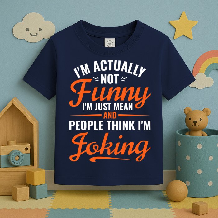 I’m Actually Not Funny I’m Just Mean And People Think I’m Joking Toddler T-Shirt