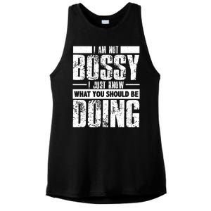 I Am Not Bossy Funny Saying Ladies PosiCharge Tri-Blend Wicking Tank