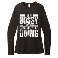 I Am Not Bossy Funny Saying Womens CVC Long Sleeve Shirt