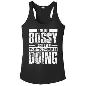 I Am Not Bossy Funny Saying Ladies PosiCharge Competitor Racerback Tank