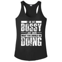 I Am Not Bossy Funny Saying Ladies PosiCharge Competitor Racerback Tank