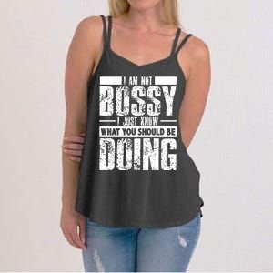 I Am Not Bossy Funny Saying Women's Strappy Tank