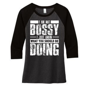 I Am Not Bossy Funny Saying Women's Tri-Blend 3/4-Sleeve Raglan Shirt