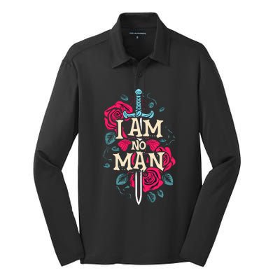 I Am No Man Silk Touch Performance Long Sleeve Polo