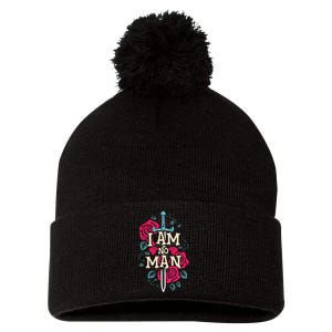 I Am No Man Pom Pom 12in Knit Beanie