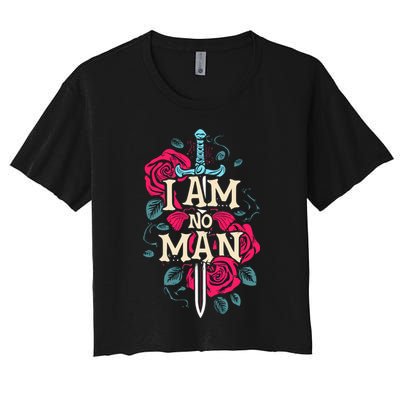 I Am No Man Crop Top