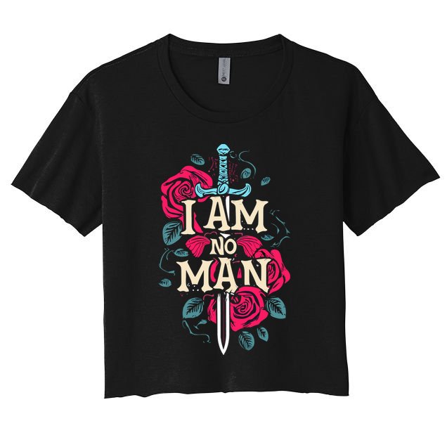 I Am No Man Women's Crop Top Tee