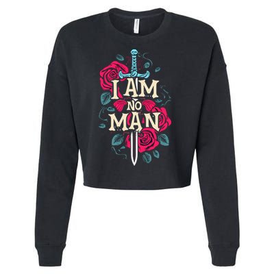 I Am No Man Cropped Pullover Crew
