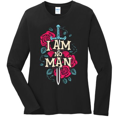 I Am No Man Ladies Long Sleeve Shirt