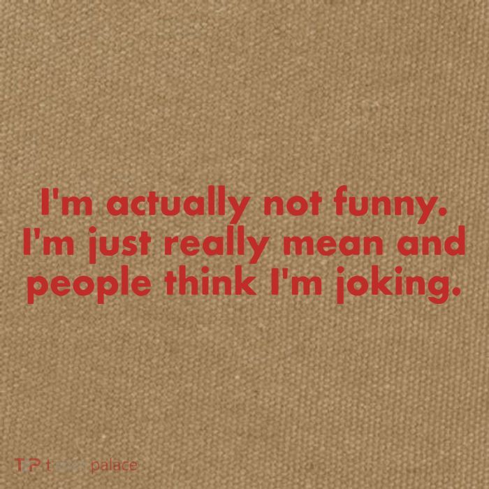 Im Actually Not Funny Im Just Really Mean And People Think Cotton Canvas Backpack