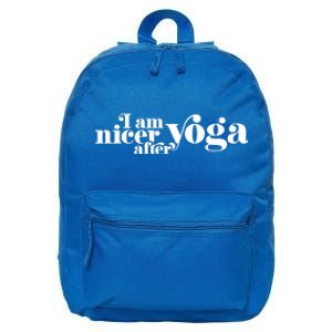 I Am Nicer After Yoga Funny Graphic Tees And Funny Gift 16 in Basic Backpack