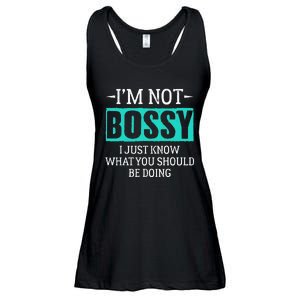 I am not bossy I just know what you should be doing humorous Ladies Essential Flowy Tank