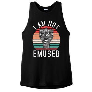 I am not Emused funny Bird Lover Emu Ladies PosiCharge Tri-Blend Wicking Tank