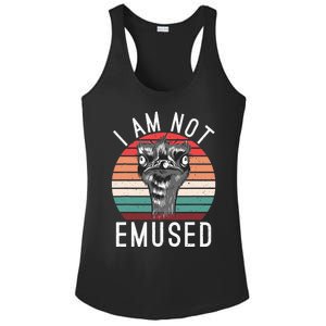 I am not Emused funny Bird Lover Emu Ladies PosiCharge Competitor Racerback Tank