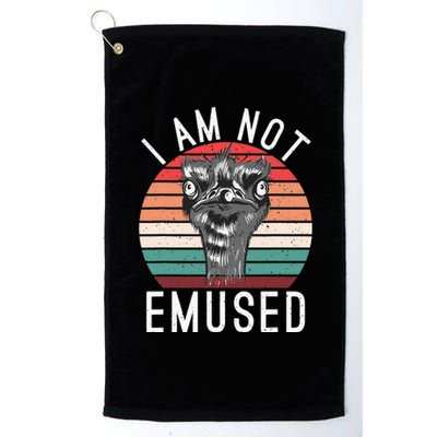 I am not Emused funny Bird Lover Emu Platinum Collection Golf Towel