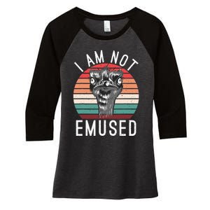 I am not Emused funny Bird Lover Emu Women's Tri-Blend 3/4-Sleeve Raglan Shirt