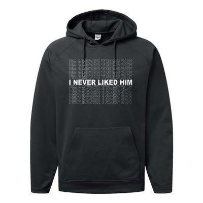 Im A Never Trump Guy I Never Liked Him 2024 Performance Fleece Hoodie