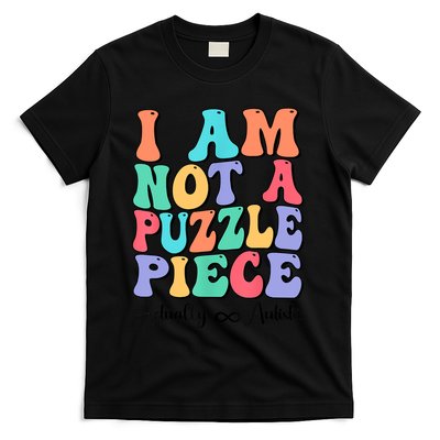 I Am Not A Puzzle Piece Actually Autistic Autism Awareness T-Shirt