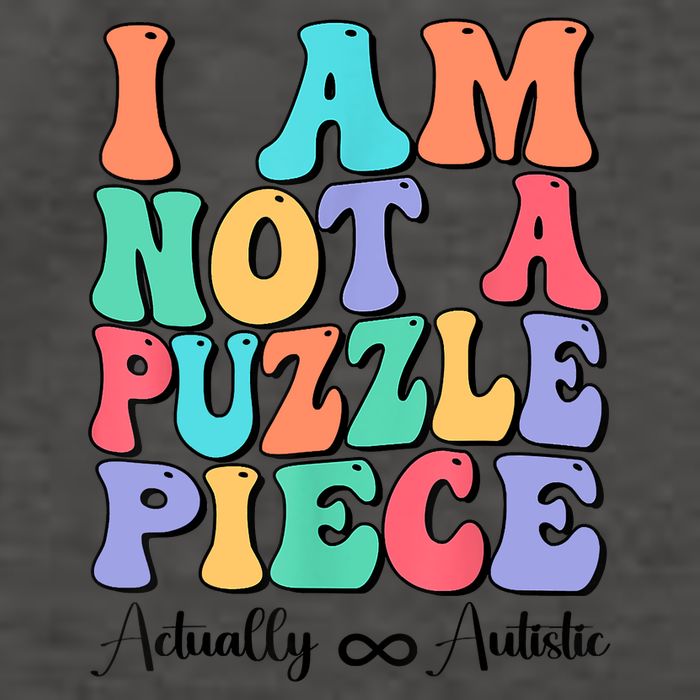 I Am Not A Puzzle Piece Actually Autistic Autism Awareness Vector Backpack