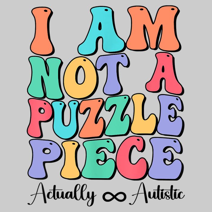 I Am Not A Puzzle Piece Actually Autistic Autism Awareness Youth Performance Sprint T-Shirt