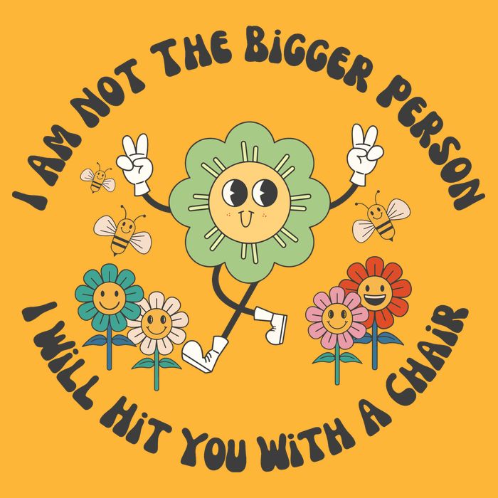I Am Not The Bigger Person I Will Hit You With My Chair Pom Pom 12in Knit Beanie