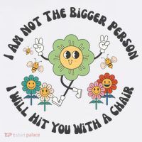 I Am Not The Bigger Person I Will Hit You With My Chair Women's V-Neck T-Shirt