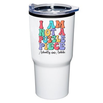 I Am Not A Puzzle Piece Actually Autistic Autism Awareness Tumbler