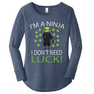 I'm A Ninja I Don't Need Luck Saint Patrick Day Women's Perfect Tri Tunic Long Sleeve Shirt