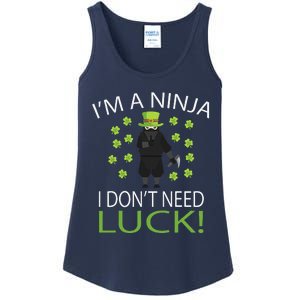 I'm A Ninja I Don't Need Luck Saint Patrick Day Ladies Essential Tank