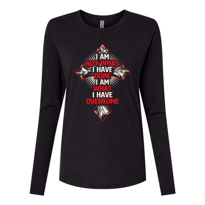 I Am Not What I Have Done Religious Jesus Christian Faith Womens Cotton Relaxed Long Sleeve T-Shirt