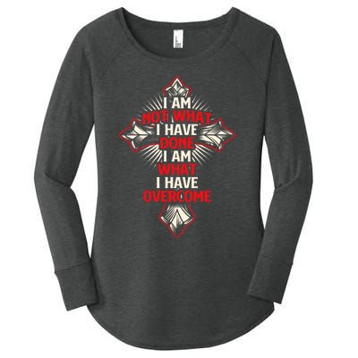 I Am Not What I Have Done Religious Jesus Christian Faith Women's Perfect Tri Tunic Long Sleeve Shirt